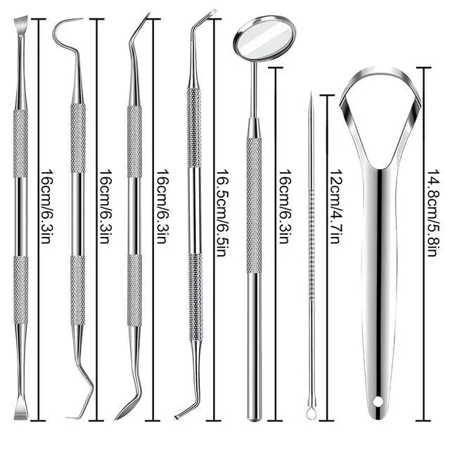 Alt view image 5 of 5 - 7pcs Dental Tools Teeth Cleaning Hygiene Kit
