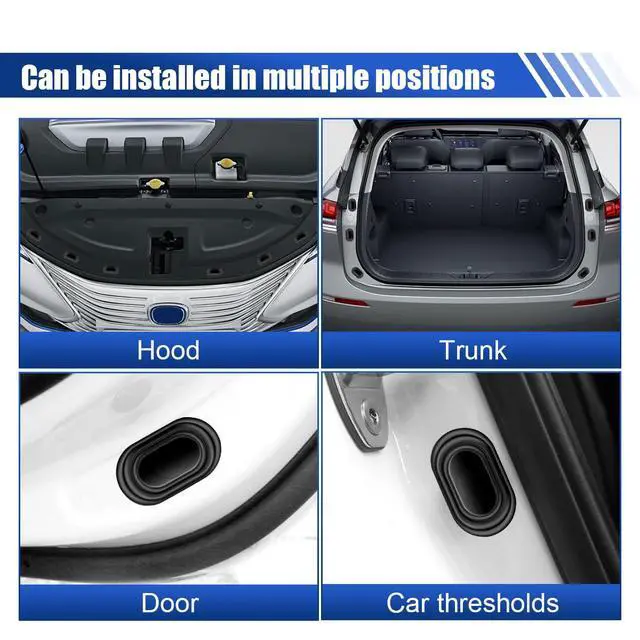 Alt view image 6 of 6 - 16PCS Car Door Silicone Shock Absorber Anti-Collision Soundproof Crash Pad Slam Stopper Self Adhesive Buffer Pad Bumper Side Doors Protection Sticker for Cars SUV Truck