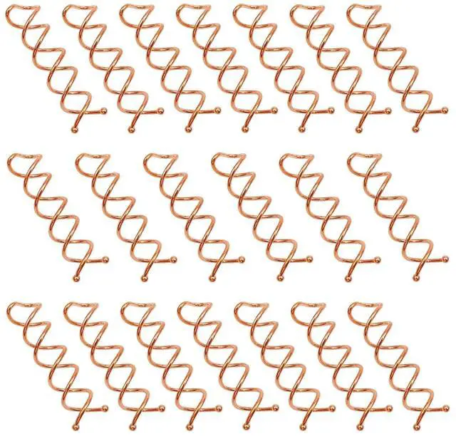 Main image of 20pcs 2 Inch Rose Gold Spiral Hair Pins Bun Twister Spin Clip for Thick Hair Non Scratched Round Bun Maker