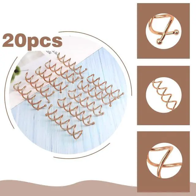 Alt view image 4 of 6 - 20pcs 2 Inch Rose Gold Spiral Hair Pins Bun Twister Spin Clip for Thick Hair Non Scratched Round Bun Maker