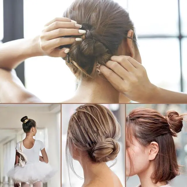 Alt view image 3 of 6 - 20pcs 2 Inch Rose Gold Spiral Hair Pins Bun Twister Spin Clip for Thick Hair Non Scratched Round Bun Maker