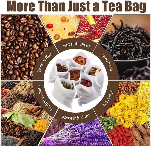 Alt view image 6 of 7 - 300 PCS Empty Disposable Tea Bags for Loose Leaf Tea