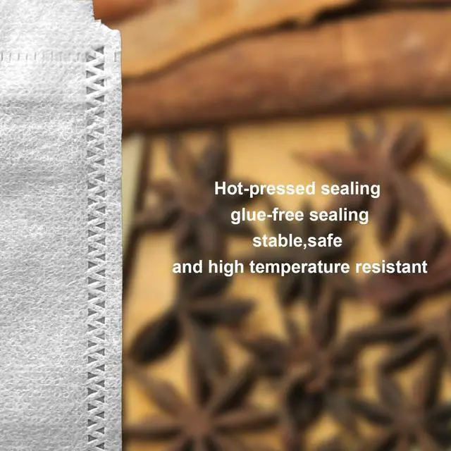 Alt view image 5 of 6 - 200Pcs Disposable Tea Filter Bags from Safe Natural Materials, with Drawstring, Empty, 3.54 x 2.75 inch, for Loose Leaf Tea, Spices, Herbs