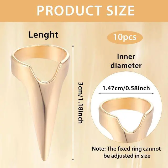 Alt view image 2 of 7 - 10Pcs Metal Hair Parting Rings, Pinky Selecting Tools, Finger Tool