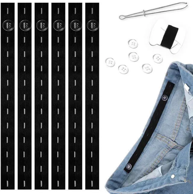 Main image of 6 Pack Jeans Button Waist Tightener Adjuster Tightener for Loose Pants Women Men Children,Pants Button Extenders