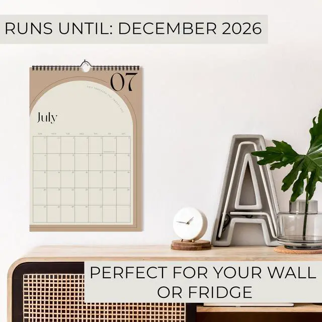 Alt view image 4 of 7 - Aesthetic 2026 Wall Calendar Through December 2026