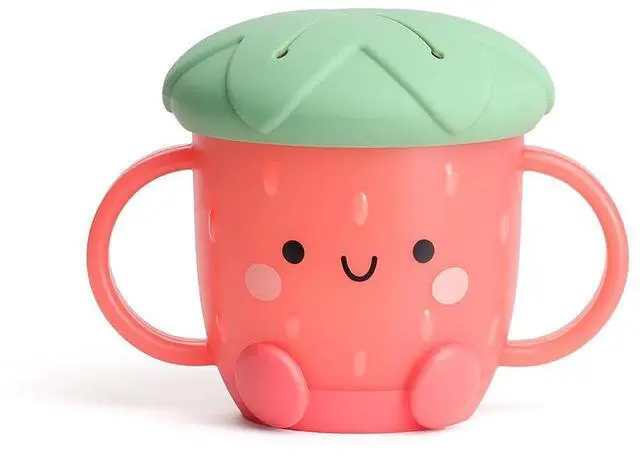 Main image of Itzy Ritzy Toddler Snack Cup with Soft Silicone Lid, Spill-Proof, Strawberry
