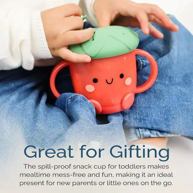 Alt view image 7 of 7 - Itzy Ritzy Toddler Snack Cup with Soft Silicone Lid, Spill-Proof, Strawberry