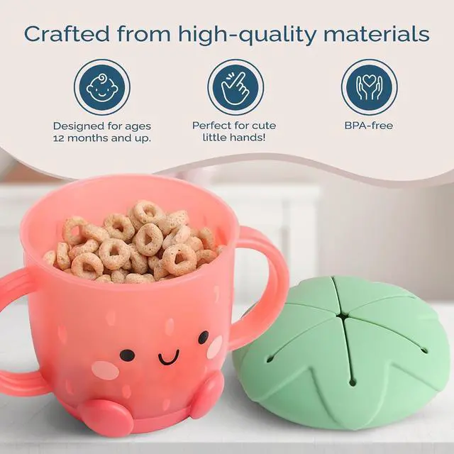 Alt view image 5 of 7 - Itzy Ritzy Toddler Snack Cup with Soft Silicone Lid, Spill-Proof, Strawberry