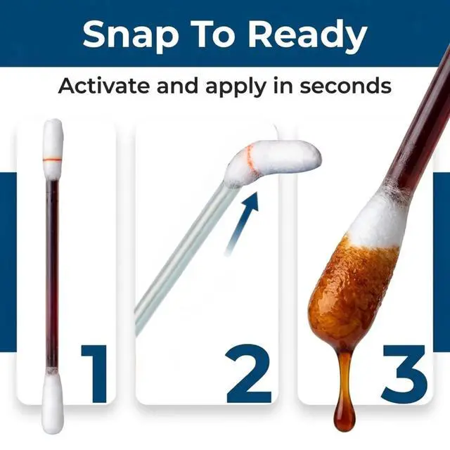 Alt view image 3 of 7 - Povidone Iodine Antiseptic Swabs, 50 Pack, for Wound Care