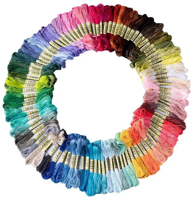 Main image of Friendship Bracelet Embroidery Floss 50 Skeins Rainbow Color Cotton Thread for Cross Stitch Craft