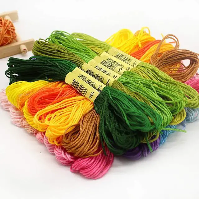 Alt view image 2 of 7 - Friendship Bracelet Embroidery Floss 50 Skeins Rainbow Color Cotton Thread for Cross Stitch Craft