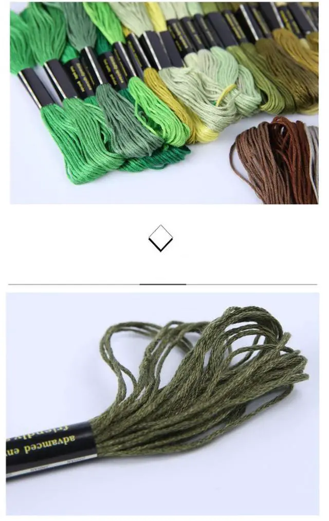 Alt view image 7 of 7 - Friendship Bracelet Embroidery Floss 50 Skeins Rainbow Color Cotton Thread for Cross Stitch Craft