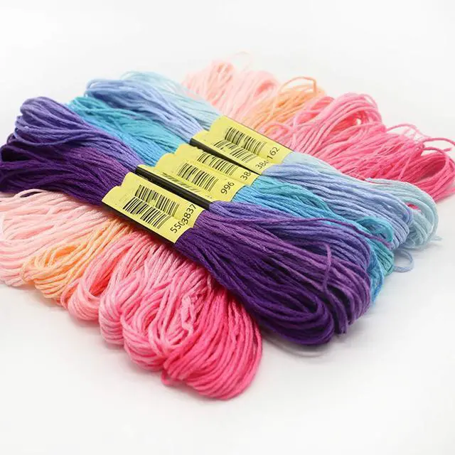 Alt view image 6 of 7 - Friendship Bracelet Embroidery Floss 50 Skeins Rainbow Color Cotton Thread for Cross Stitch Craft