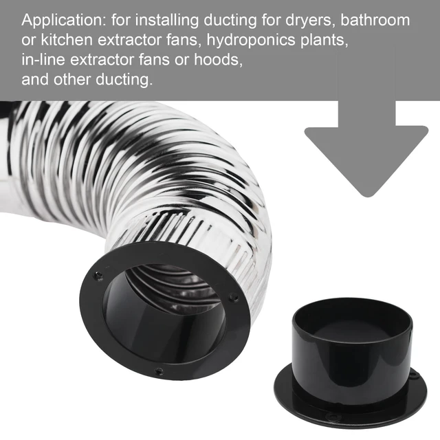 Alt view image 2 of 7 - 5 Inch Plastic Straight Duct Connector Flange