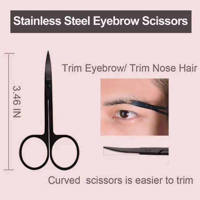 Alt view image 6 of 7 - 7-in-1 Eyebrow Razors Set with Brush, Scissors, Tweezers, Plastic Box for Women Men Eyelash Facial Grooming