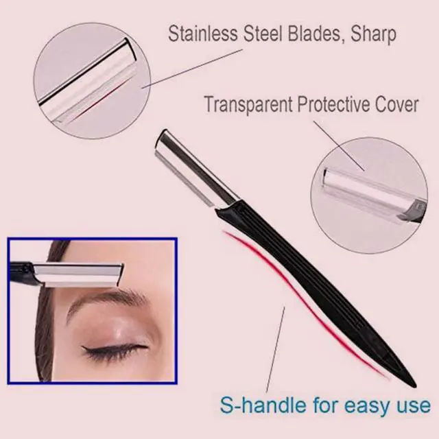 Alt view image 5 of 7 - 7-in-1 Eyebrow Razors Set with Brush, Scissors, Tweezers, Plastic Box for Women Men Eyelash Facial Grooming
