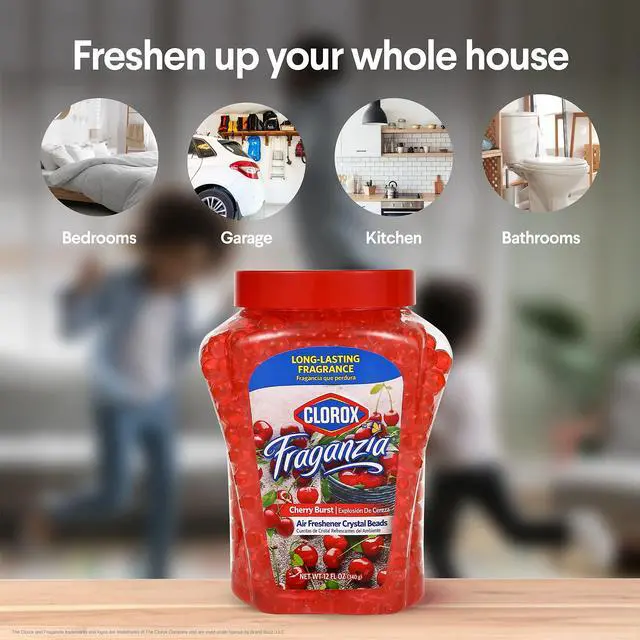 Alt view image 2 of 5 - Clorox Fraganzia Crystal Beads Air Freshener, Cherry Burst Scent, 12Fl Oz