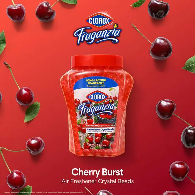 Alt view image 4 of 5 - Clorox Fraganzia Crystal Beads Air Freshener, Cherry Burst Scent, 12Fl Oz