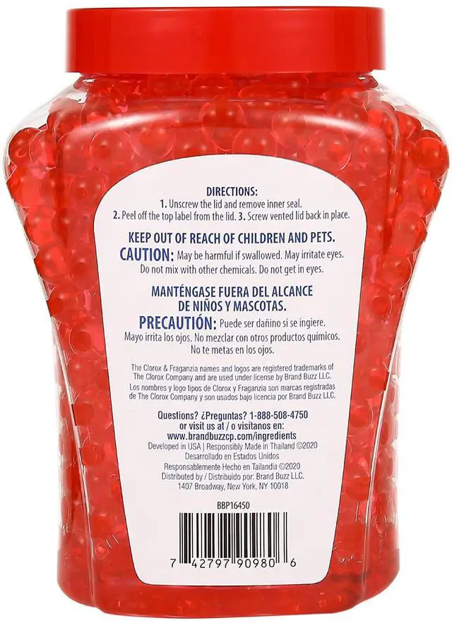 Alt view image 3 of 5 - Clorox Fraganzia Crystal Beads Air Freshener, Cherry Burst Scent, 12Fl Oz