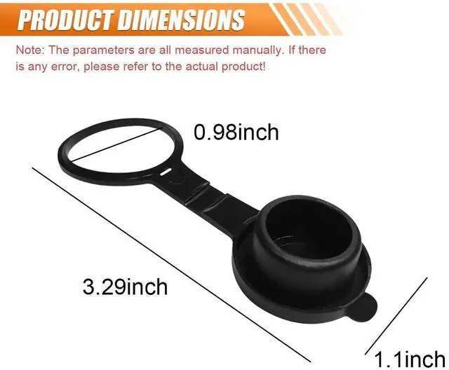 Alt view image 6 of 6 - Universal 12V Car Cigarette Lighter Plug Cover, Plastic Dust-Proof Waterproof Socket Cap with Circular Protective Sleeve (3PCS)