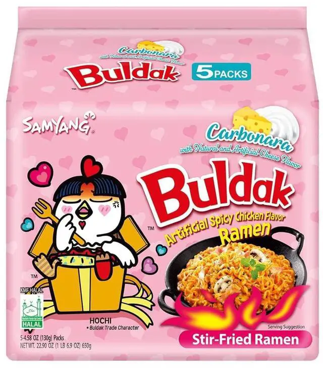 Main image of Samyang Buldak Spicy Ramen Carbonara, 5-Pack