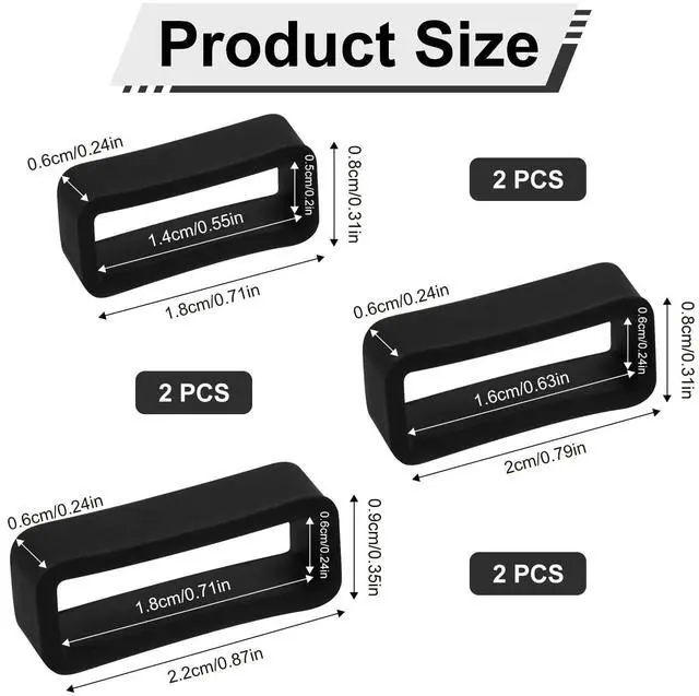 Alt view image 3 of 7 - Gosknor 6pcs Watch Band Keepers