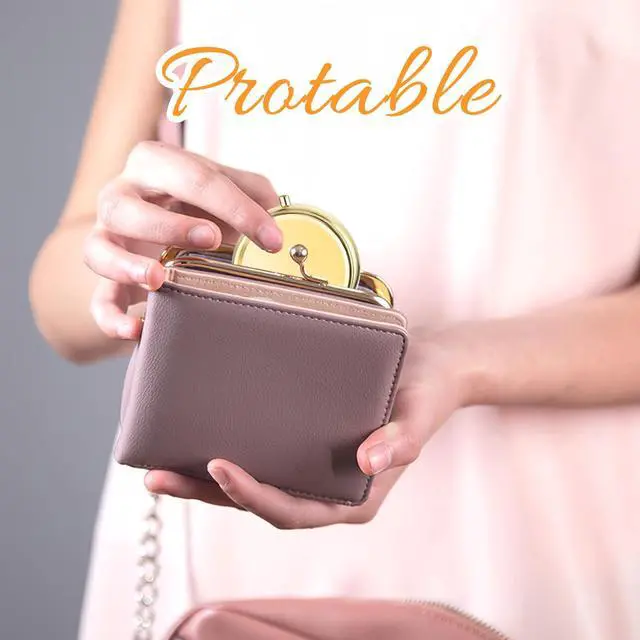 Alt view image 3 of 6 - WLLHYF Small Metal Pill Box for Purse & Pocket, Waterproof Travel Medicine Organizer, Gold