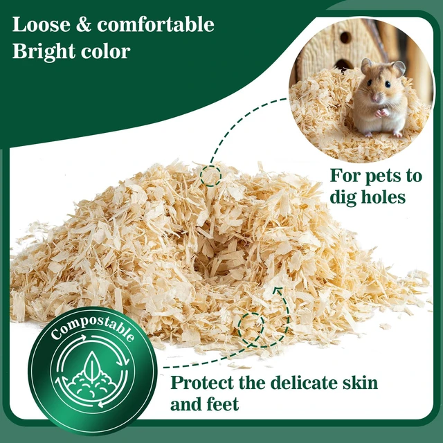Alt view image 7 of 7 - Sukh Aspen Shavings Hamster Bedding for Small Animals