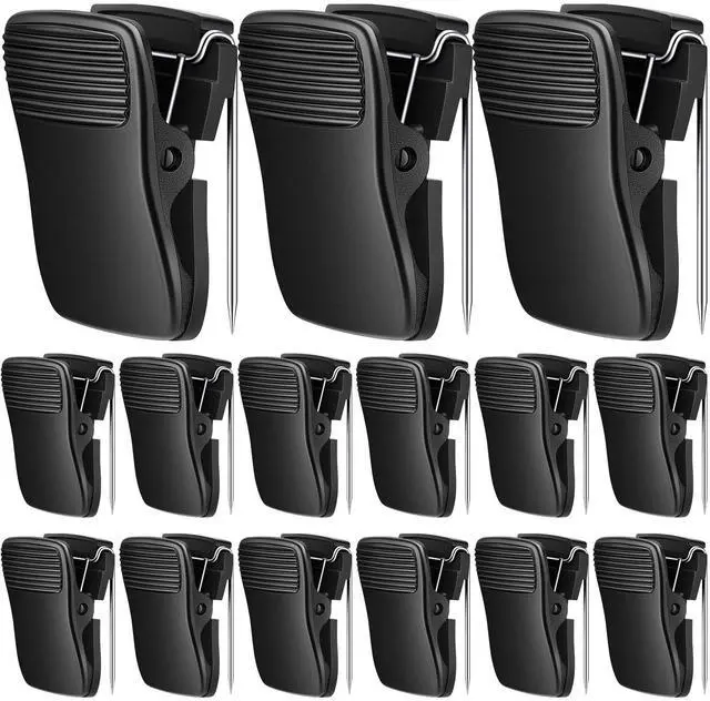 Main image of Chiisong Cubicle Clips for Fabric Walls, 15 Pcs, Black