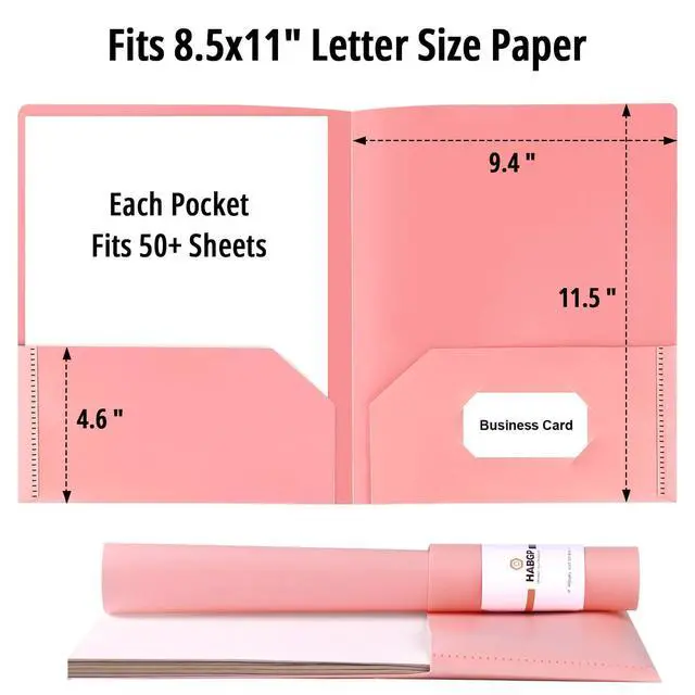 Alt view image 5 of 6 - 6 Pack Plastic Pastel File Folders with Pockets