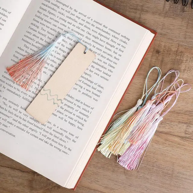Alt view image 2 of 7 - Bewudy 20Pcs Mini Silk Tassels Bookmark 13cm/5in, Color A