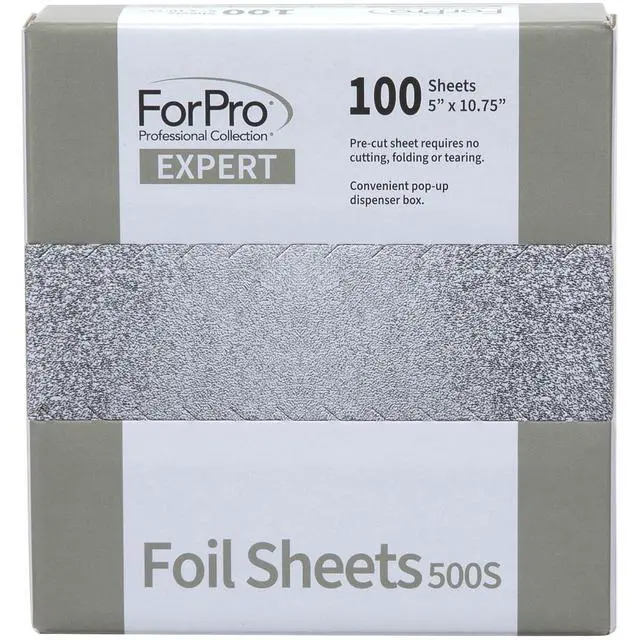 Alt view image 6 of 7 - ForPro Expert 500S Embossed Aluminum Foil Sheets, 5"W x 10.75"L, 100-Count, Food Safe, Pop-Up Dispenser for Hair Color & Highlighting