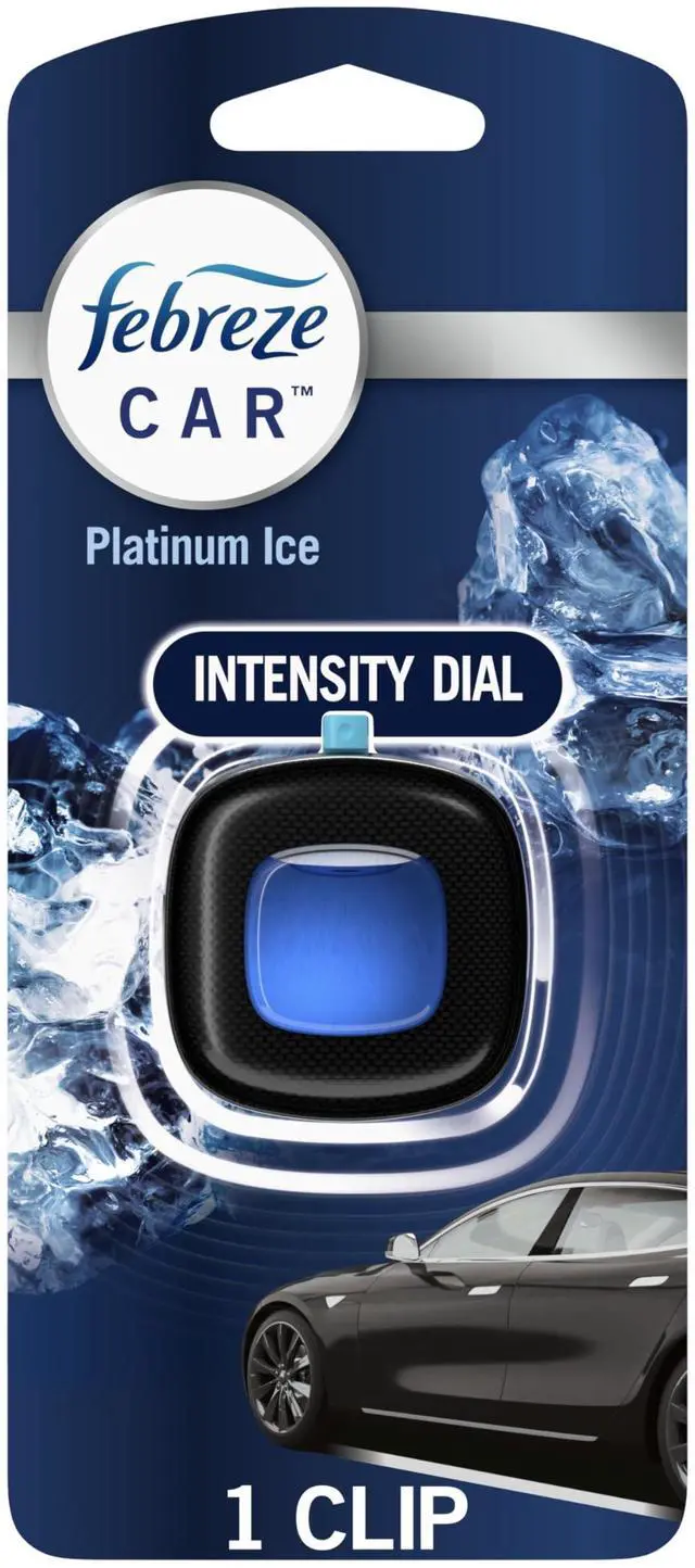Main image of Febreze Platinum Ice Scent Car Air Freshener Vent Clip, 1 Count