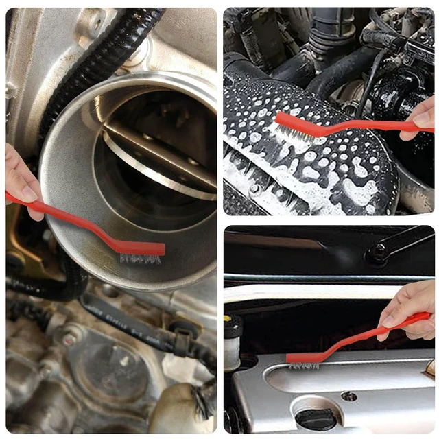 Alt view image 4 of 7 - 9pcs Detailing Brush Set, Interior Cleaning Brush, Steel Wire & Tire Brush