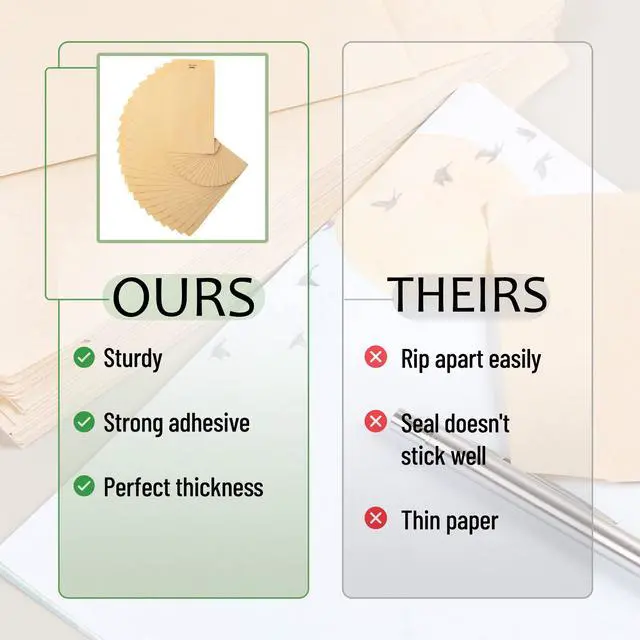 Alt view image 4 of 7 - Mr. Pen Self-Adhesive Kraft Paper Money Envelopes, 6.5" x 3.5", 100 Pack for Budgeting, Saving, and Organizing