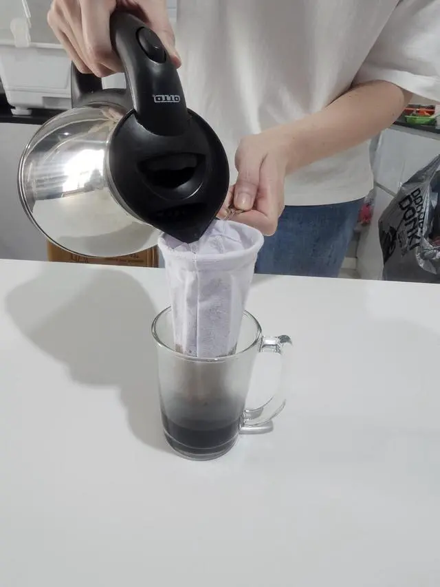 Alt view image 4 of 5 - Traditional Thai Style Reusable Cloth Tea/Coffee Filter Sock, 3.0 Inches, Pour Over Dripper Coffee Strainer