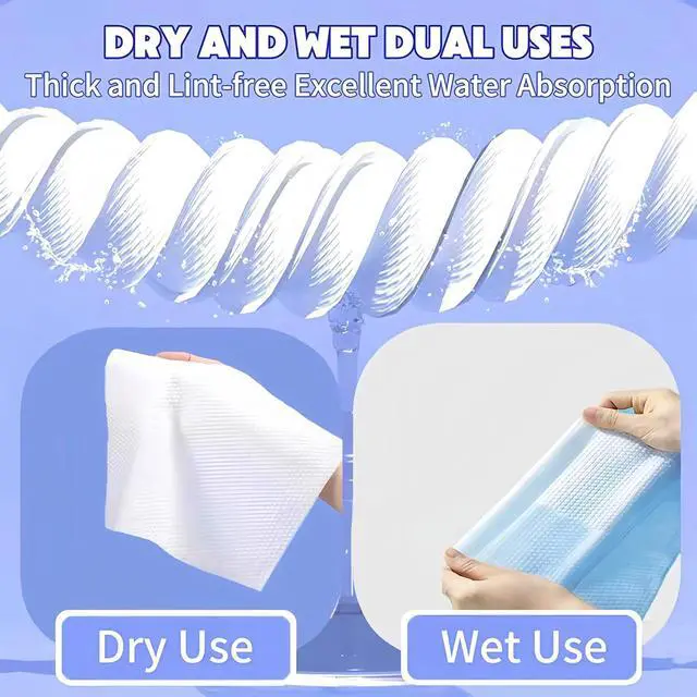 Alt view image 6 of 7 - Disposable Face Towels 100 Count, Soft Cotton for Cleansing, Makeup Remover and Skincare