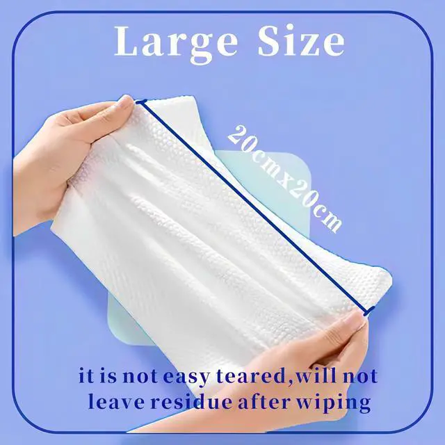 Alt view image 4 of 7 - Disposable Face Towels 100 Count, Soft Cotton for Cleansing, Makeup Remover and Skincare