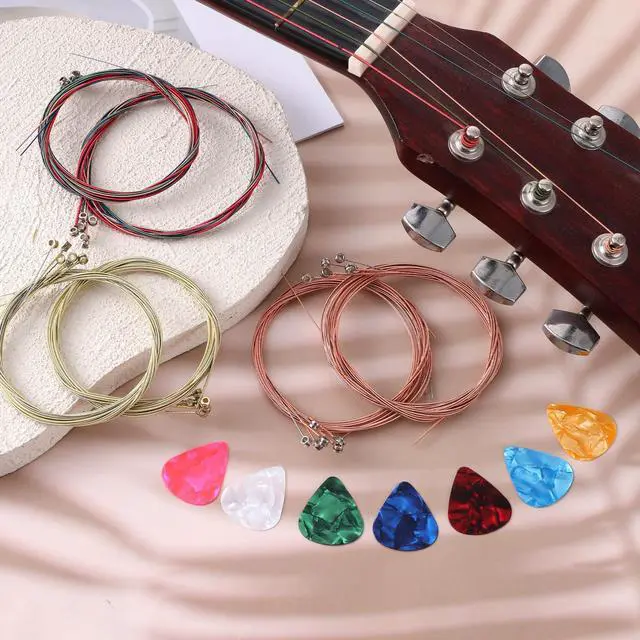 Alt view image 3 of 7 - 3 Sets Acoustic Classical Guitar Strings 6-String Bronze with Small Ball Ends