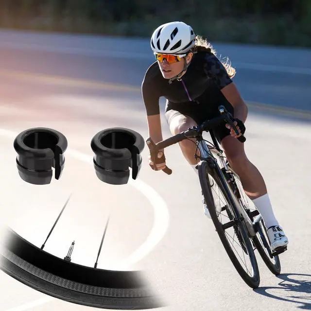 Alt view image 3 of 7 - Wheels Manufacturing Presta Valve Saver 10 Pack Presta Rim Adapters Bike Valve Stem Grommets