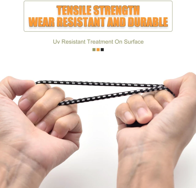 Alt view image 6 of 7 - 30 Pack Heavy Duty Ball Bungee Cords, 6", Black/White