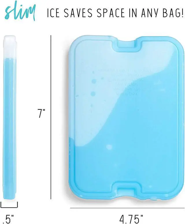 Alt view image 3 of 6 - Fit & Fresh Cool Coolers 4-Pack XL Slim Ice Packs, Quick Freeze Space Saving Reusable for Lunch Boxes and Coolers