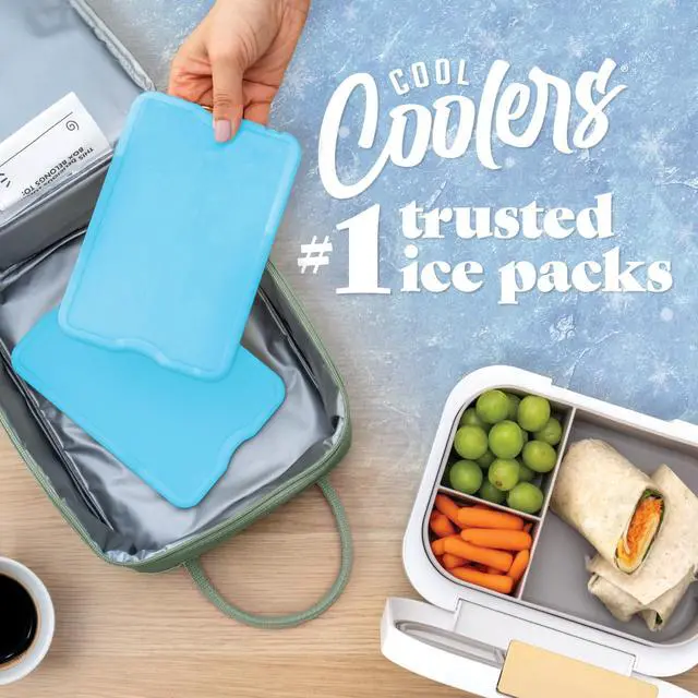 Alt view image 4 of 6 - Fit & Fresh Cool Coolers 4-Pack XL Slim Ice Packs, Quick Freeze Space Saving Reusable for Lunch Boxes and Coolers