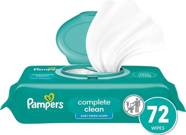 Main image of Pampers Ultraclean Unscented Baby Wipes, 72 Count, 1 Flip-Top Pack