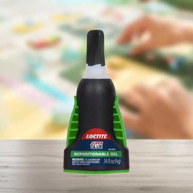 Alt view image 3 of 7 - Loctite Super Glue Repositionable Gel, 0.14 fl oz, 2 Pack, Clear, Cyanoacrylate Adhesive for Plastic, Wood, Metal, Crafts & Repair