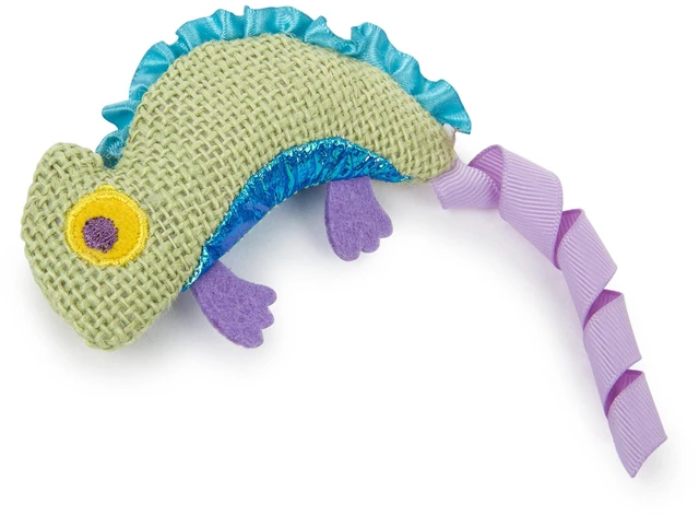 Alt view image 6 of 7 - Petlinks HappyNip Crinkle Chameleon Cat Toy with Silvervine & Catnip, Green, One Size