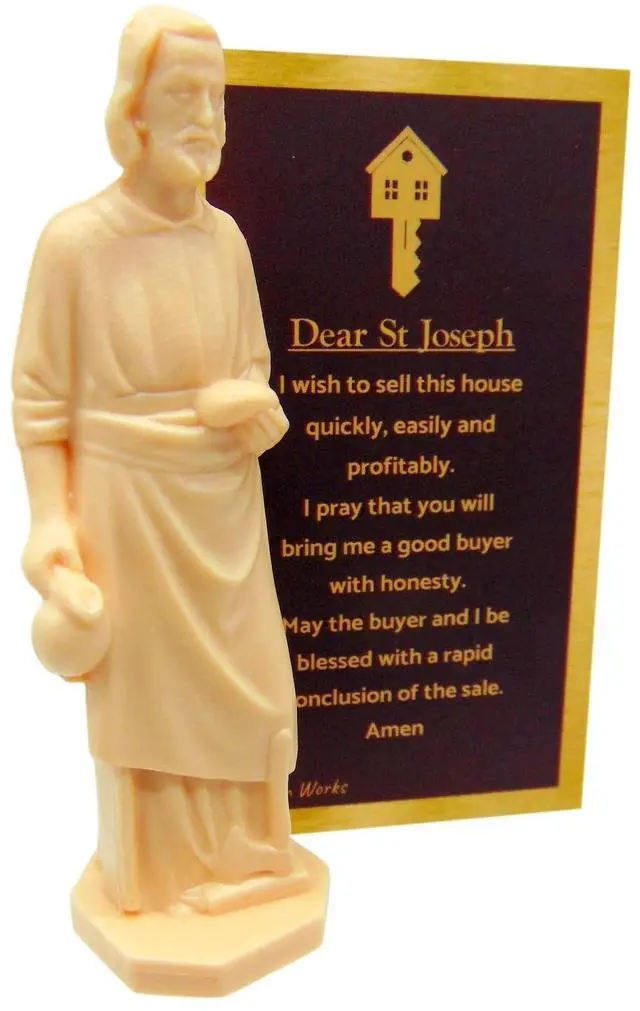 Alt view image 6 of 7 - St. Joseph House Selling Statue Kit, USA Made, with Double Sided Prayer Card