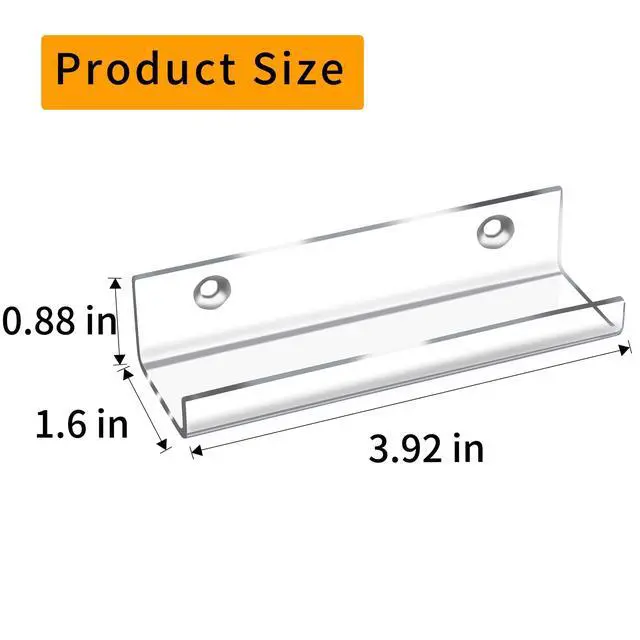 Alt view image 4 of 7 - Jansburg 6 Pack Clear Acrylic Wall Mount Vinyl Record Display Holder for Albums and CDs, 4 Inch