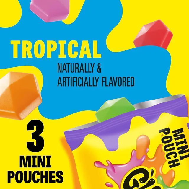 Alt view image 2 of 6 - Gushers Tropical Fruit Snacks Mini Pouches, 3ct, 1.32oz